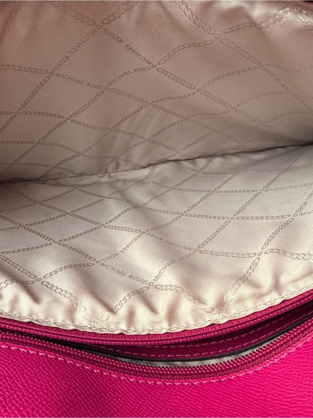 Michael Kors Hot Pink/Rasberry Saffiano Leather Tote